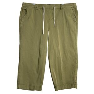 Torrid Pull On Weekend Wide Leg Pants Womens Plus Size 3X Green Stretch Casual